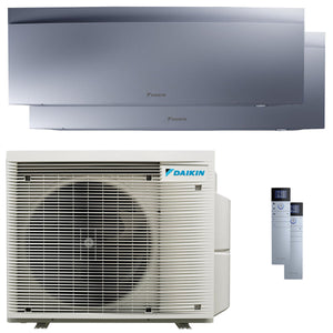 Condizionatore Daikin Emura 3 dual split 12000+18000 BTU inverter A++ wifi unità esterna 5 kW Silver Daikin