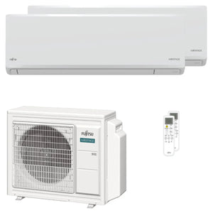 Condizionatore Fujitsu Serie KN WiFi dual split 9000+12000 BTU inverter A++ wifi unità esterna 5.4 kW Fujitsu