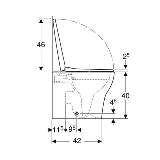 Vaso a pavimento Geberit Selnova Premium - con chiusura ammortizzata Geberit