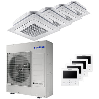 Condizionatore Samsung Cassetta Windfree 4 vie quadri split 12000+12000+12000+12000 BTU inverter A++ unità esterna 10,0 kW Samsung