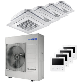 Condizionatore Samsung Cassetta Windfree 4 vie quadri split 9000+12000+12000+12000 BTU inverter A++ unità esterna 10,0 kW Samsung