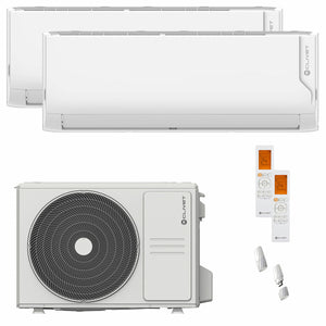 Condizionatore Clivet Cristallo 2 dual split 9000+18000 BTU inverter A+ wifi unità esterna 5.3 kW