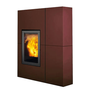 Stufa a pellet Edilkamin Blade2 12 Up bordeaux 12 kW aria canalizzabile wifi Edilkamin