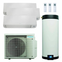 Daikin Multi+ sistema di condizionamento trial split e acqua calda sanitaria - Unità interne Perfera All Seasons 9000+9000+12000 BTU - Serbatoio 90 l Daikin