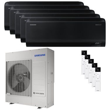 Condizionatore Samsung Windfree Black penta split 7000+7000+7000+12000+12000 BTU inverter A++ wifi unità esterna 10 kW