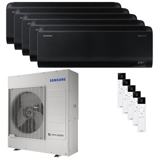 Condizionatore Samsung Windfree Black penta split 9000+12000+12000+12000+12000 BTU inverter A++ wifi unità esterna 10 kW