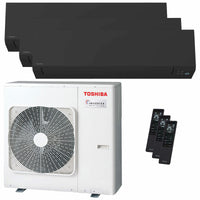 Condizionatore Toshiba SHORAI Edge Black trial split 7000+7000+16000 BTU inverter A+++ wifi unità esterna 7 kW