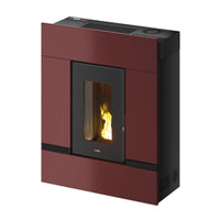 Stufa a pellet Cadel Mithos Plus 12 PS 12 kW ad aria canalizzata - WiFi Rosso