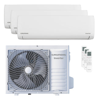 Condizionatore Grundig PROLOGUE MULTI GR-7 9000+9000+12000 BTU R32 Inverter WiFi A++ Unità esterna 7 kW