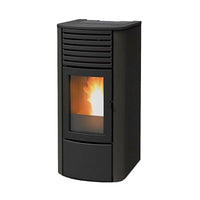 Stufa a pellet MCZ Clio Hydro 16 S1 16 kW grigio scuro ad acqua