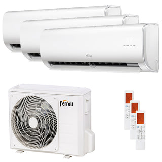 Condizionatore Ferroli Giada trial split 9000+12000+12000 BTU inverter A+ wifi unità esterna 7.9 kW