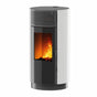 Stufa a pellet Girolami Round 9 8 kW ad aria WiFi - Bianco