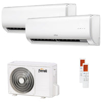 Condizionatore Ferroli Giada dual split 9000+12000 BTU inverter A wifi unità esterna 5.3 kW