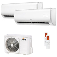 Condizionatore Ferroli Giada dual split 9000+9000 BTU inverter A wifi unità esterna 5.3 kW