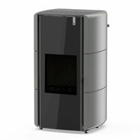 Stufa Policombustibile Girolami Edge 18 kW Idro con kit a.c.s. - grigio Girolami