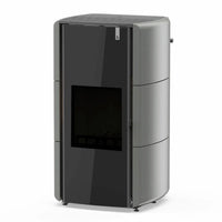 Stufa Policombustibile Girolami Edge 18 kW Idro con kit a.c.s. - grigio Girolami