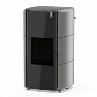 Stufa Policombustibile Girolami Edge 22 kW Idro con kit a.c.s. - grigio