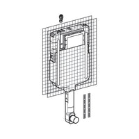 Cassetta incasso Geberit Sigma 8 per vaso a pavimento + Placca Sigma 01