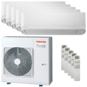 Condizionatore Toshiba Seiya Smart penta split 7000+9000+9000+12000+12000 BTU inverter A++ wifi unità esterna 10 kW
