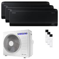 Condizionatore Samsung Windfree Black trial split 9000+9000+12000 BTU inverter A++ wifi unità esterna 6.8 kW