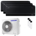 Condizionatore Samsung Windfree Black trial split 9000+9000+12000 BTU inverter A++ wifi unità esterna 6.8 kW
