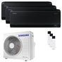 Condizionatore Samsung Windfree Black trial split 7000+12000+12000 BTU inverter A++ wifi unità esterna 6.8 kW