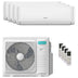 Condizionatore Hisense Hi-Comfort 2025 quadri split 7000+9000+9000+18000 BTU inverter A++ wifi unità esterna 10 kW Hisense