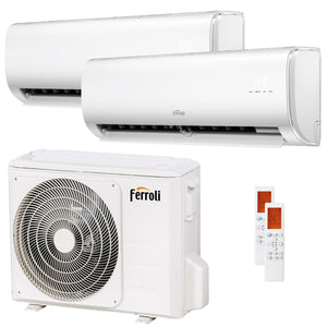 Condizionatore Ferroli Giada dual split 18000+18000 BTU inverter A wifi unità esterna 8,2 kW
