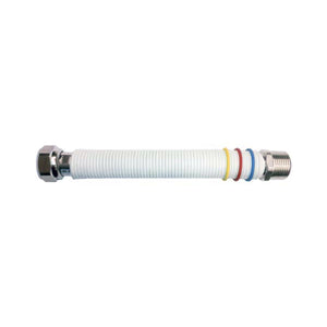 Tubo flessibile estensibile 1/2" x 1/2" M/F acciaio rivestito per acqua e gas