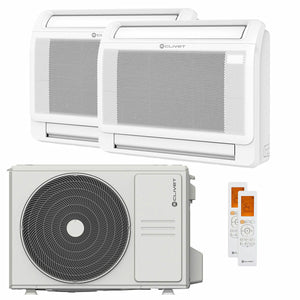 Condizionatore Clivet CONSOLE 3 dual split 12000+12000 BTU inverter A++  unità esterna 5.3 kW
