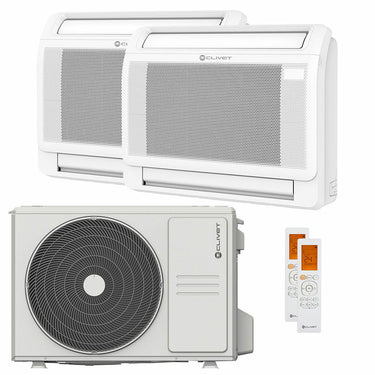 Condizionatore Clivet CONSOLE 3 dual split 12000+12000 BTU inverter A++  unità esterna 5.3 kW