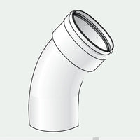 Curva per tubo 45° ø 60 mm m/f (bianco) Fondital