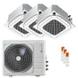 Condizionatore Clivet Cassetta Compatta 4 vie IBA1-Y trial split 12000+12000+18000 BTU inverter A++ wifi unità esterna 10.5 kW