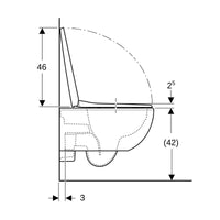 Vaso sospeso Geberit Selnova Premium con sedile  Geberit