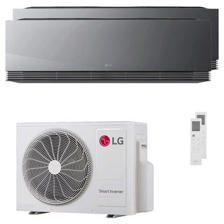 Condizionatore LG ARTCOOL Mirror AI dual split 9000+9000 BTU inverter A+++ wifi unità esterna 4.1 kW LG