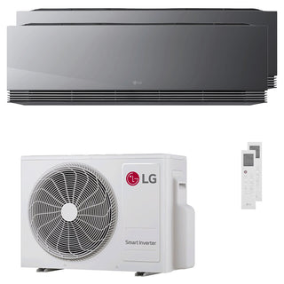 Condizionatore LG ARTCOOL Mirror AI dual split 9000+9000 BTU inverter A+++ wifi unità esterna 4.7 kW