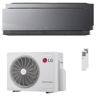 Condizionatore LG ARTCOOL Mirror AI dual split 9000+12000 BTU inverter A+++ wifi unità esterna 4.1 kW LG