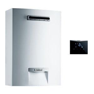 Scaldabagno istantaneo a gas Vaillant OutsideMAG tipo A elettronico 128/1-5 RT camera stagna per esterni 12 l/min metano