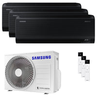 Condizionatore Samsung Windfree Black trial split 9000+9000+12000 BTU inverter A++ wifi unità esterna 5.2 kW