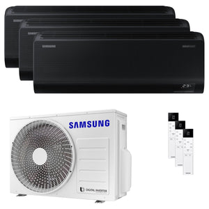 Condizionatore Samsung Windfree Black trial split 7000+9000+9000 BTU inverter A++ wifi unità esterna