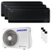 Condizionatore Samsung Windfree Black trial split 7000+7000+12000 BTU inverter A++ wifi unità esterna 5.2 kW