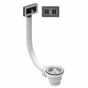 Piletta Valsir per lavello 1"1/2 con cestello e troppopieno rettangolare Valsir