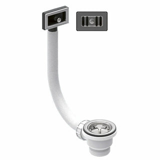 Piletta Valsir per lavello 1"1/2 con cestello e troppopieno rettangolare Valsir