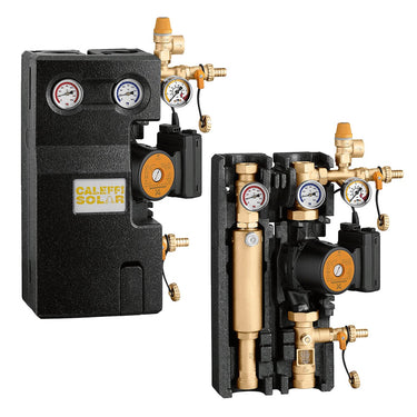 Gruppo di circolazione Caleffi Serie 255HE con collegamento di mandata e di ritorno - Attacchi 1"F - 5–40 l/m