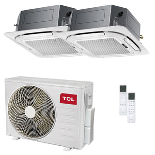Condizionatore TCL Cassetta 4 vie Serie S dual split 18000+18000 BTU inverter A++ wifi unità esterna 7.9 kW TCL