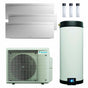 Daikin Multi+ sistema di condizionamento trial split e acqua calda sanitaria - Unità interne Emura 3 bianco 9000+9000+12000 BTU - Serbatoio 90 l Daikin