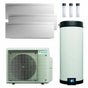 Daikin Multi+ sistema di condizionamento trial split e acqua calda sanitaria - Unità interne Emura 3 bianco 9000+9000+12000 BTU - Serbatoio 120 l Daikin