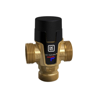 Valvola miscelatrice termostatica Maxiflame LK 551 HydroMix M1" 35-65°C con kit connessioni G¾"x1" 
