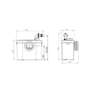 Trituratore WC SFA Sanitop UP per vaso e lavabo