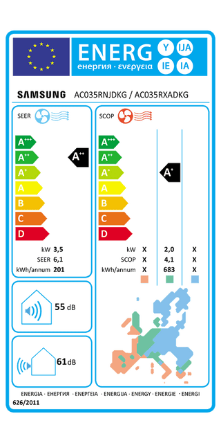 Condizionatore Samsung Cassetta 4 Vie Mini WindFree commerciale 12000 BTU inverter A++ unità esterna 3,5 kW